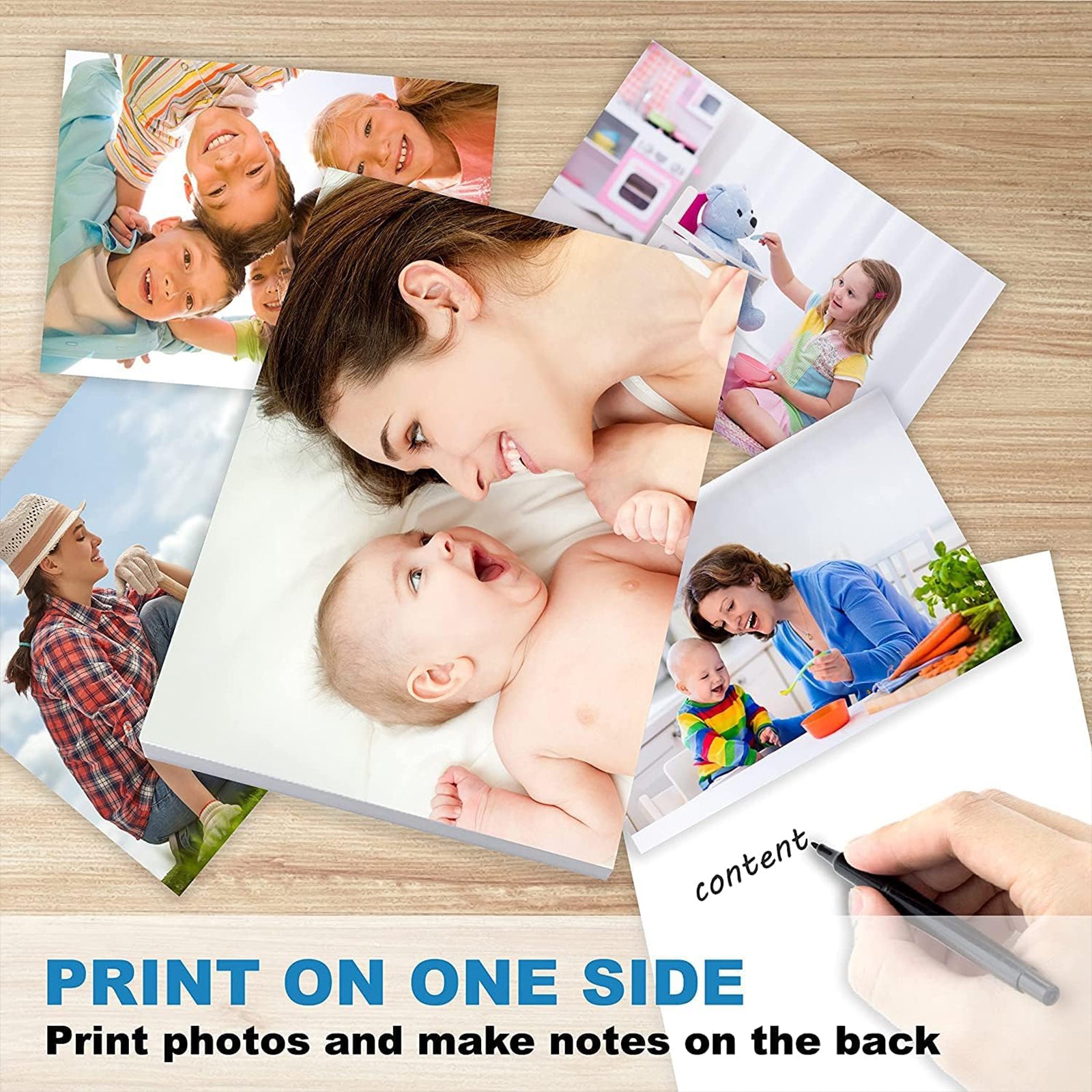 HUSPER Glossy Inkjet Photo Paper 100 Sheets 3.5x5 Inches 53lb Professional Photographic Compatible with Dye Ink Printer 200GSM Instant Dry Picture Paper (3.5''x5''-100 Sheets)
