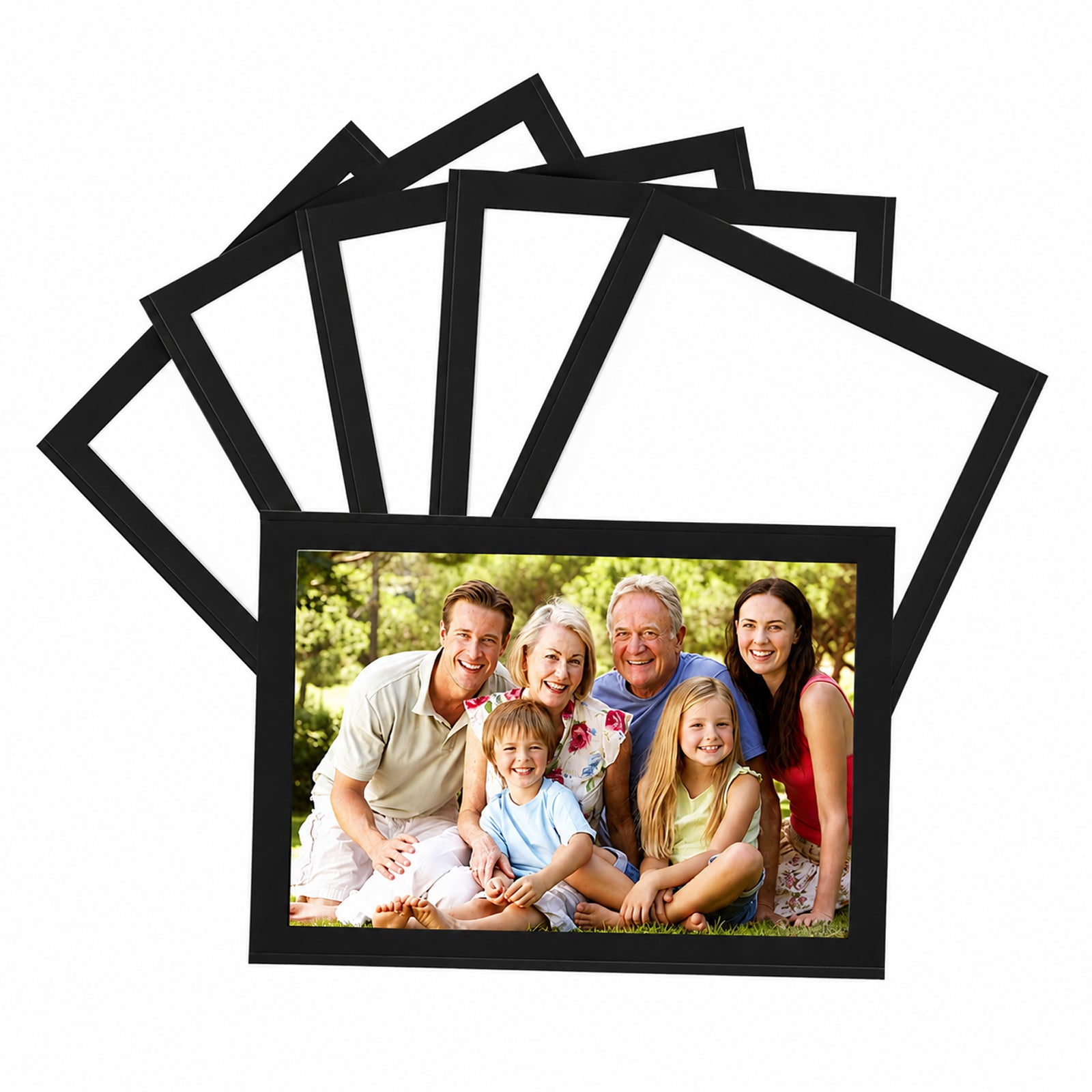 Magnetic Picture Frames with Black Border(4"X6",6 Pack),Magnet Photo Frame Pockets/Postcard Holder,Decorations for home/office/school/Classroom/party