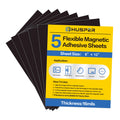 HUSPER Adhesive Magnetic Sheets, 5 Pack 8" x 10" Flexible Stick-Back Magnets for Crafts, DIY, Fridge, Photos, Whiteboard