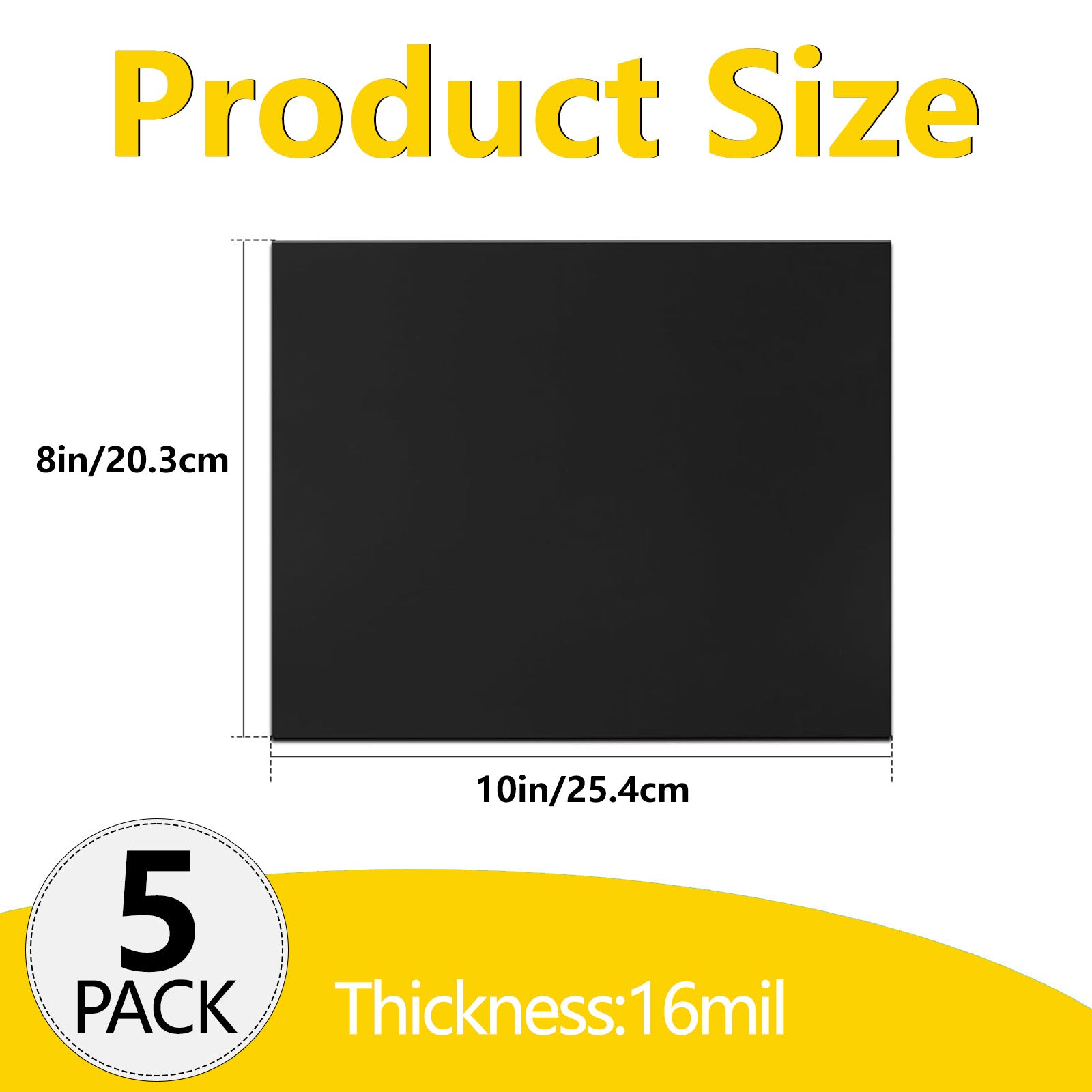 HUSPER Adhesive Magnetic Sheets, 5 Pack 8" x 10" Flexible Stick-Back Magnets for Crafts, DIY, Fridge, Photos, Whiteboard