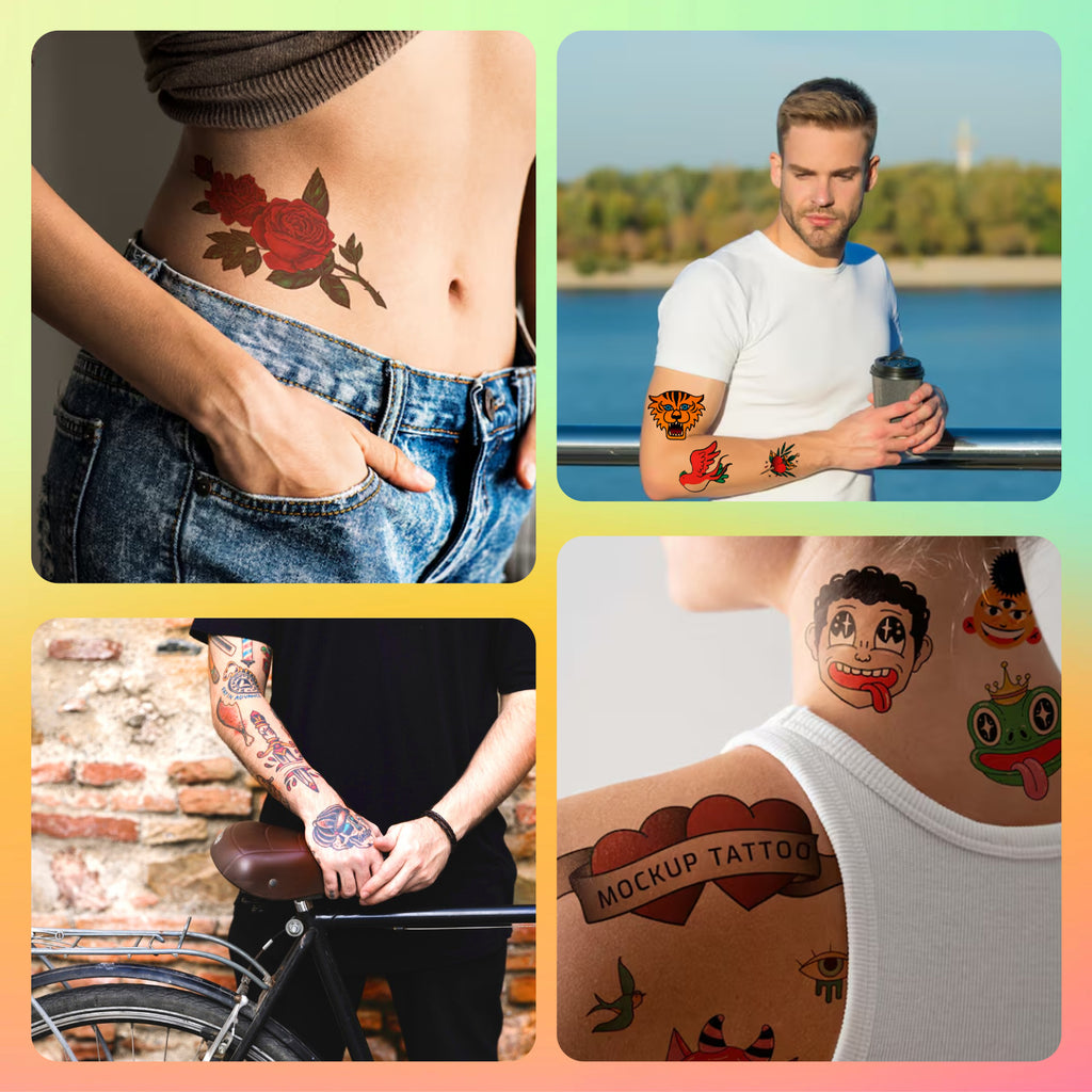 HUSPER Printable Temporary Tattoo Paper for Inkjet Printer - Skin-Safe, Water-Resistant, Blank 8.5x11” Sheets for Personalized Designs - Make Your Own Temporary Tattoos at Home - 10 Set