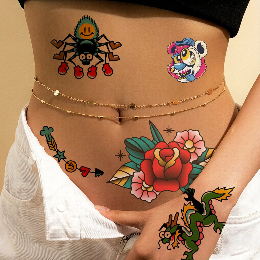 HUSPER Printable Temporary Tattoo Paper for Inkjet Printer - Skin-Safe, Water-Resistant, Blank 8.5x11” Sheets for Personalized Designs - Make Your Own Temporary Tattoos at Home - 10 Set