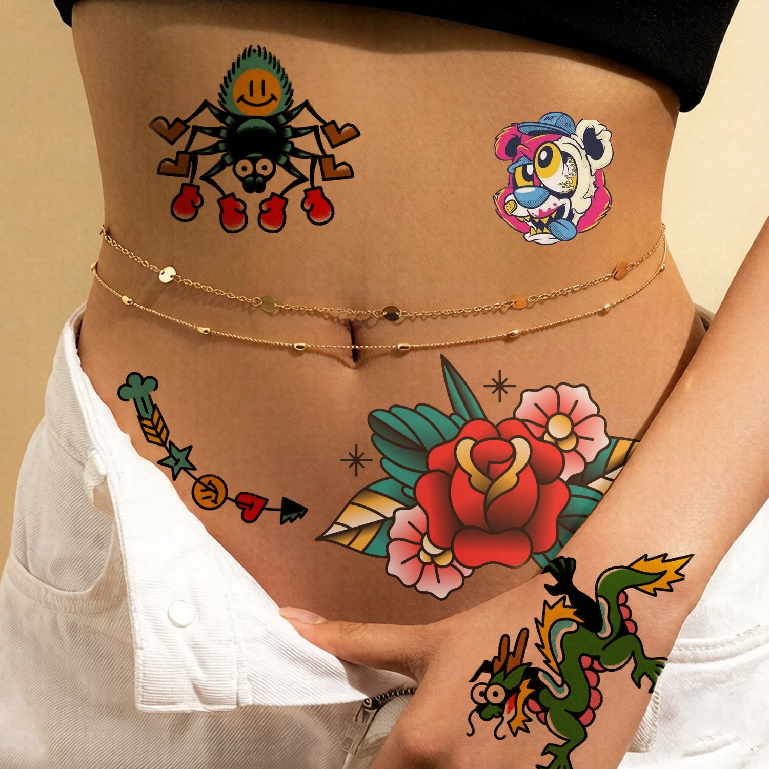 HUSPER Printable Temporary Tattoo Paper for Inkjet Printer - Skin-Safe, Water-Resistant, Blank 8.5x11” Sheets for Personalized Designs - Make Your Own Temporary Tattoos at Home - 10 Set
