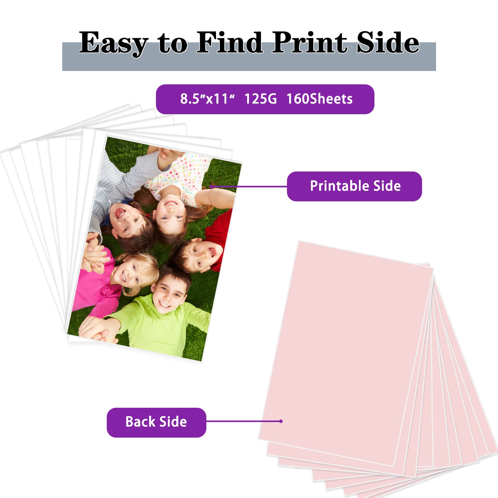 HUSPER Sublimation Paper 8.5x11 Inch, Work with Sublimation Ink and E Sawgrass Inkjet Printers for Mugs T-Shirts Light Fabric and Other Sublimation Blanks (50 Sheets, 125G)