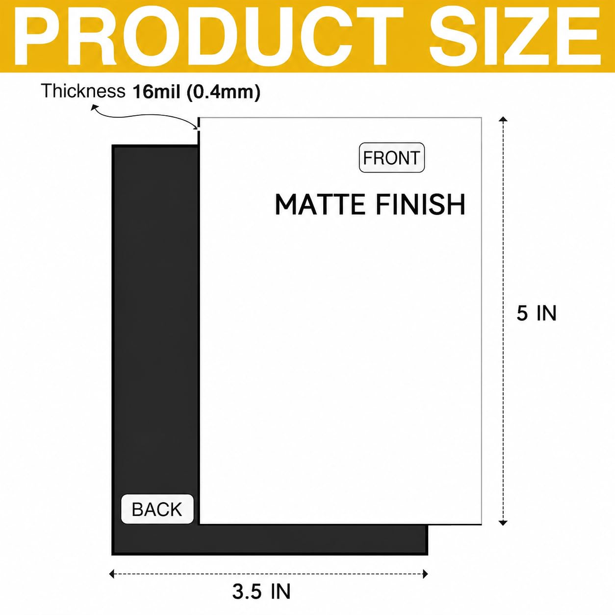 HUSPER Printable Magnetic Sheets 3.5 x 5 Inches Matte Magnet Paper Sheet 40 Pcs Non Adhesive Magnetic Paper for Inkjet Printers, Flexible Magnet Photos for DIY Crafts