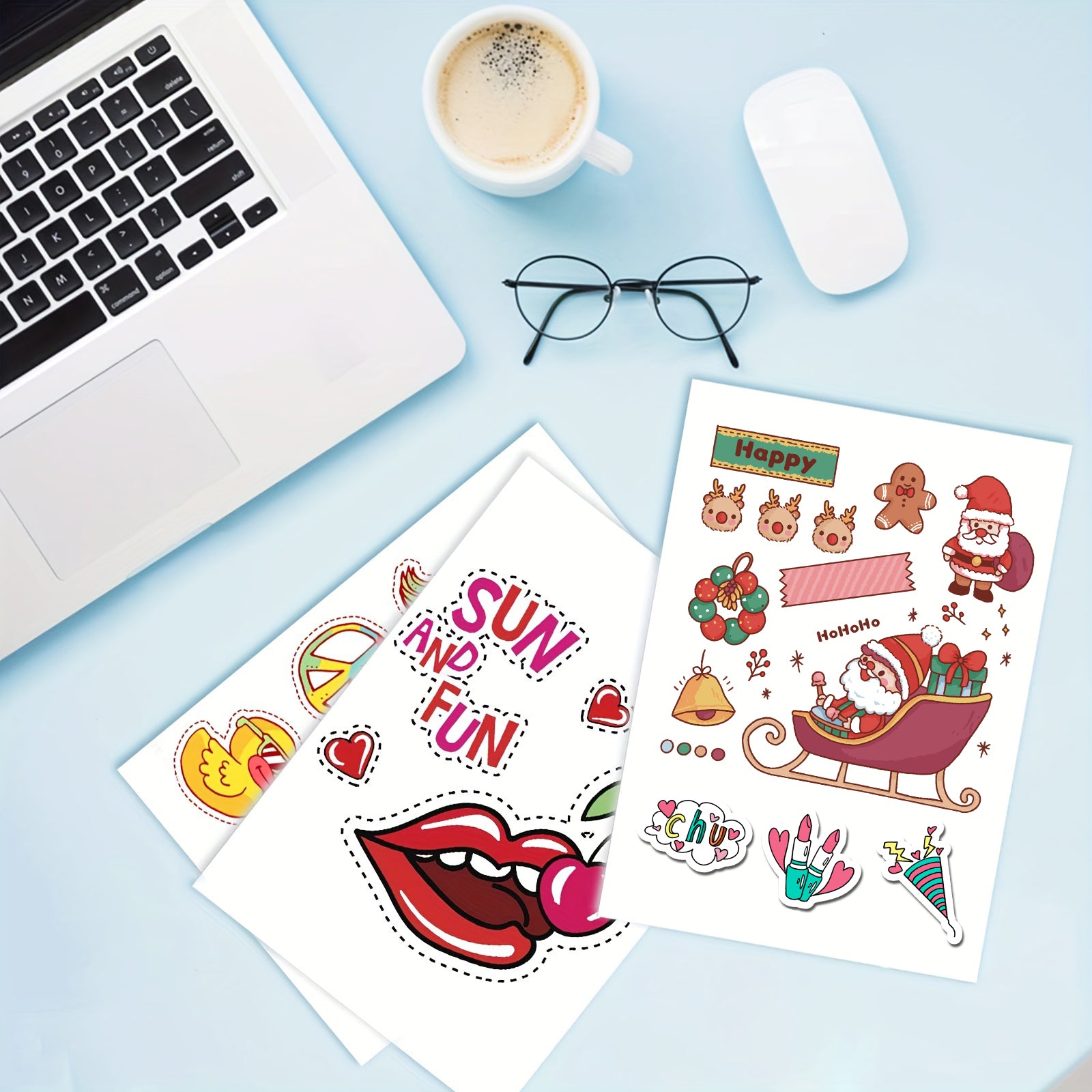 HUSPER Clear Sticker Paper for Inkjet Printer (20 Sheets) - Transparent Glossy 8.5 x 11 - Printable Vinyl Sticker Paper