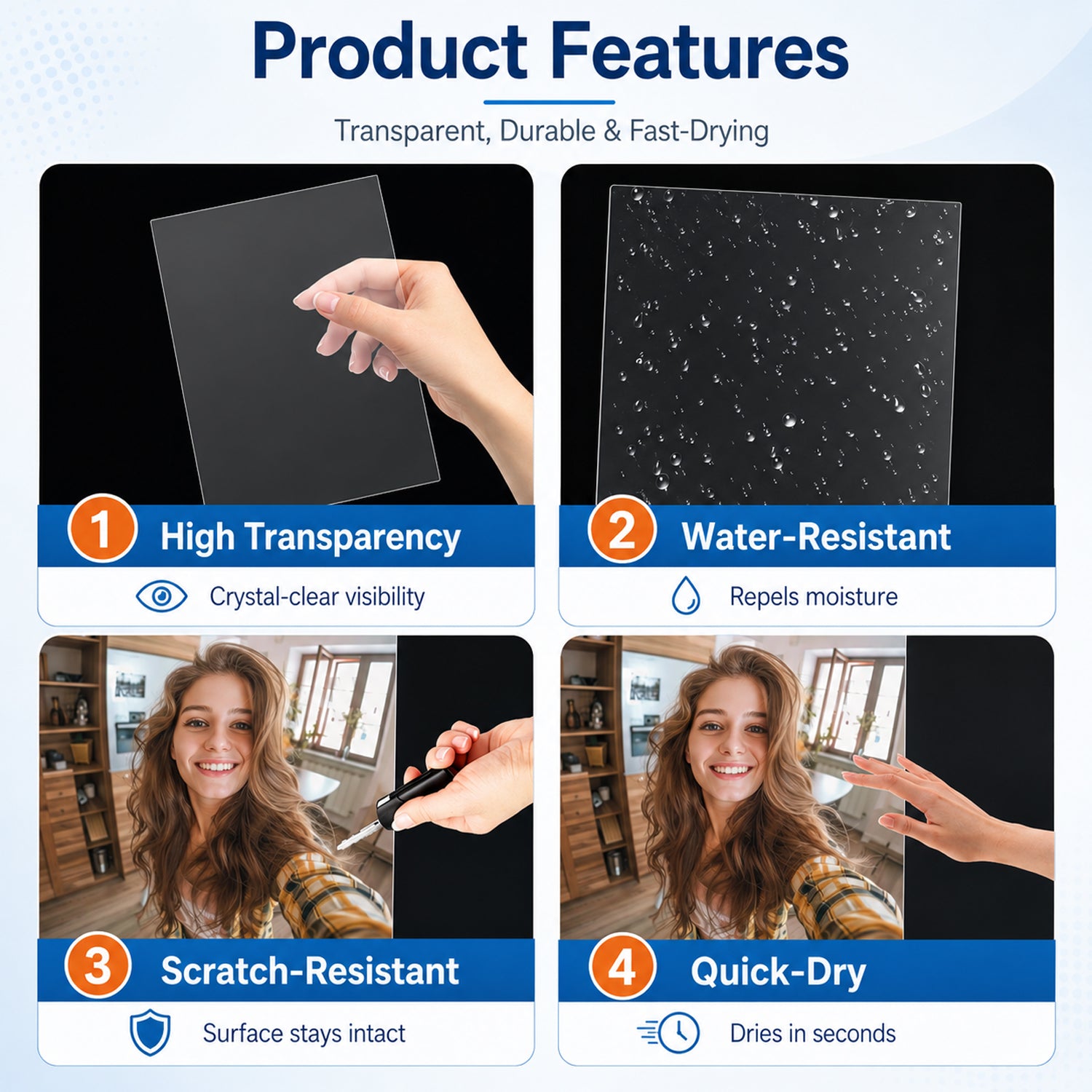 HUSPER 20 Sheets Pintable Waterproof Milky Transparency Film Acetate Clear Sheets for Crafts 8.5x11 OHP Overhead Projector Film For Inkjet Printer Quick-Dry