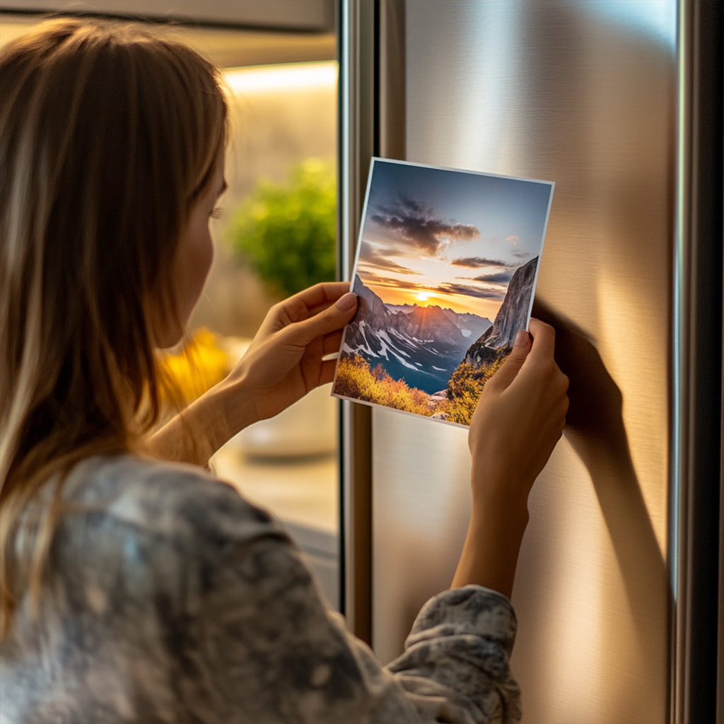 HUSPER Printable Magnetic Sheets 8 x 10 Inches Matte Magnet Paper Sheet 5 Pcs Non Adhesive Magnetic Paper for Inkjet Printers, Flexible Magnet Photos for DIY Crafts
