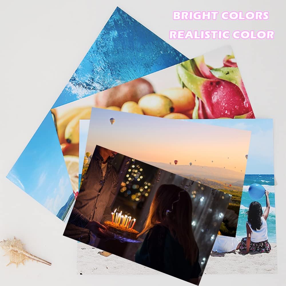 HUSPER Glossy Inkjet Photo Paper 36 Sheets 8.5x11 Inches 53lb Professional Photographic Paper Compatible with Dye Ink Printer 200GSM Instant Dry