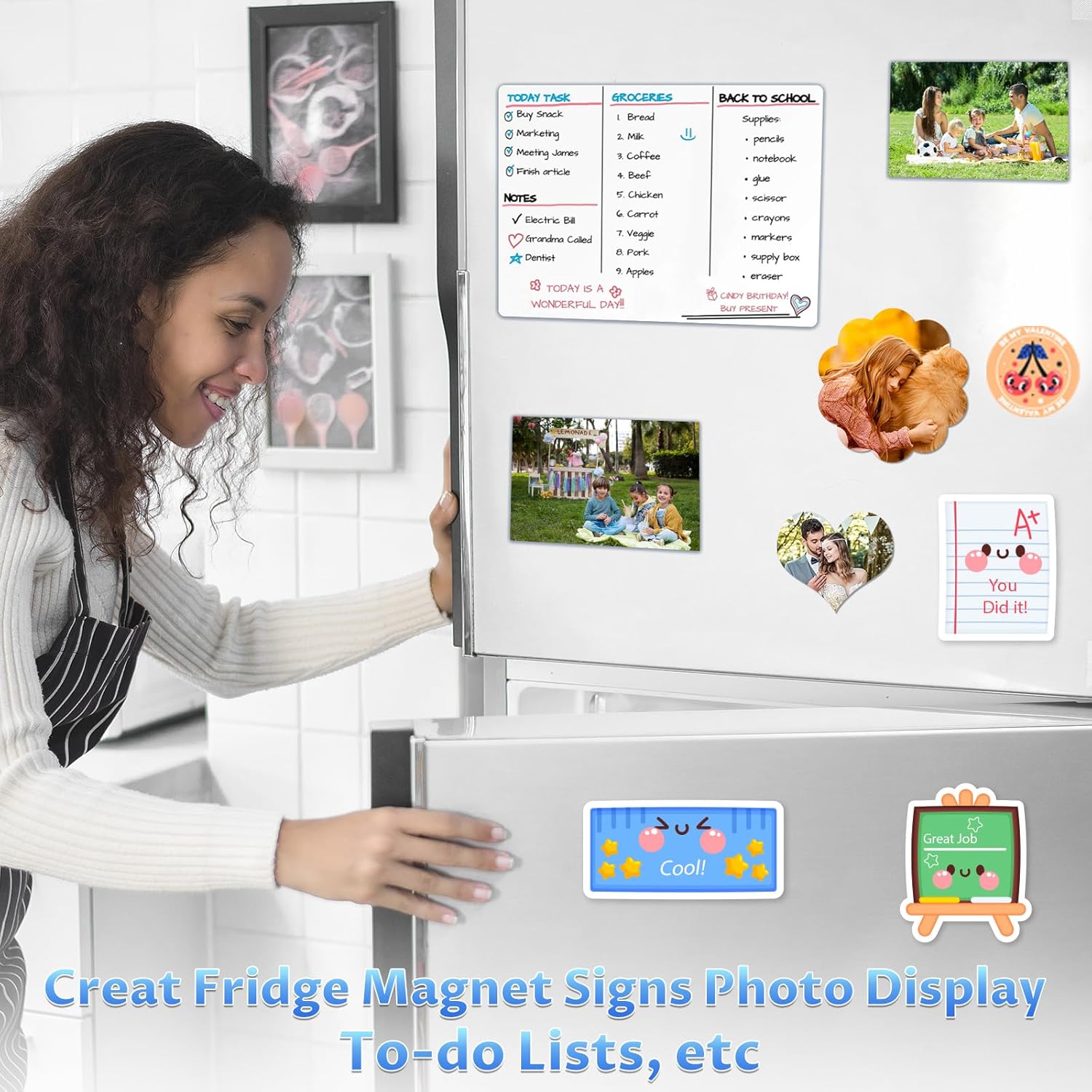 HUSPER Printable Magnetic Sheets 8.5 x 11 Inches Matte Magnet Paper Sheet 10 Pcs Non Adhesive Magnetic Paper for Inkjet Printers, Flexible Magnet Photos for DIY Crafts