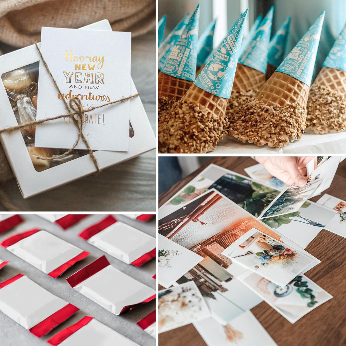 HUSPER Glossy Thin Inkjet Printer Paper 8.5x11 Inches 50 Sheets for DIY Chip Bag and Custom Party Favors 30LB Photo Paper 115g