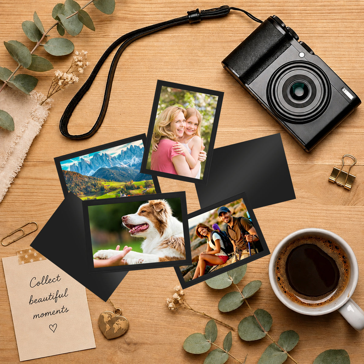 Magnetic Picture Frames with Black Border(4"X6",12 Pack),Magnet Photo Frame Pockets/Postcard Holder,Decorations for home/office/school/Classroom/party